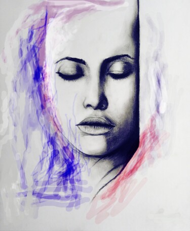 제목이 "My naked soul/cl"인 그림 Luciano Lombardi로, 원작, 숯