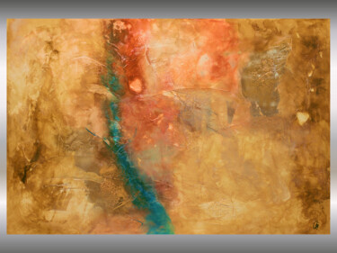 In Flow Painting titled "In Flow" by Edelgard Schroer, Original Artwork, Acrylic Mounted on Wood Stretcher frame