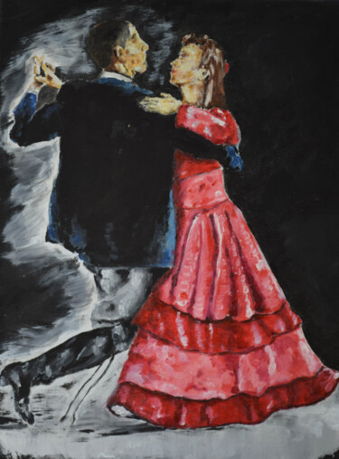 Dança - Milonga Картина под названием "Dança - Milonga" - Reginaldo Frangulles Freitas, Подлинное произведение искусства, Акрил Установлен н…