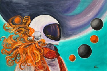 cosmic protuberances Malerei mit dem Titel "cosmic protuberances" von Irina Bach, Original-Kunstwerk, Acryl Auf Keilrahmen aus Holz montiert