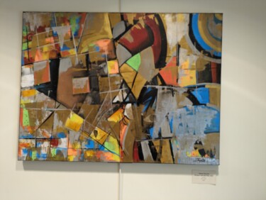 Painting titled "Abstract Woman" by James Warren, Original Artwork, Acrylic Mounted on Wood Stretcher frame