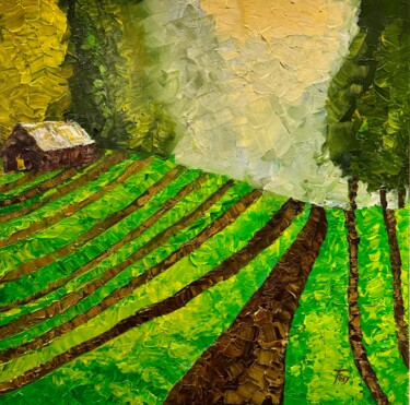 Malerei mit dem Titel "Harvest" von Sofia Leopoulou, Original-Kunstwerk, Öl