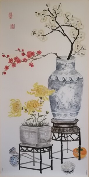 绘画 标题为“spring and autumn f…” 由Komiya, 原创艺术品, 颜料