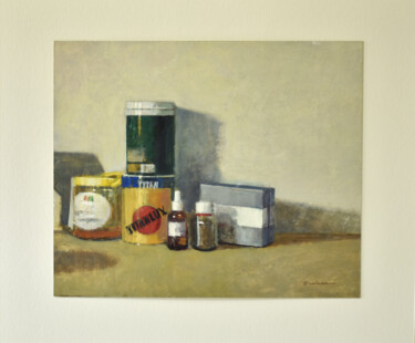Pintura titulada "Composición Titanlux" por Pep Encinas, Obra de arte original, Oleo Montado en Panel de madera