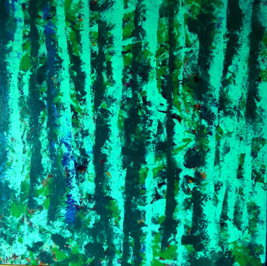 Le sous bois dense 绘画 标题为“Le sous bois dense” 由Yank, 原创艺术品, 丙烯 安装在木质担架架上