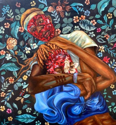 Pittura intitolato "Chronicle of love" da Kolawole Adedeji Israel, Opera d'arte originale, Olio
