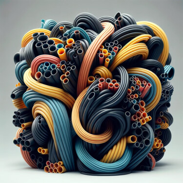 Silent Joy: A Tubular Celebration Digital Arts titled "Silent Joy: A Tubul…" by Alberto Capitani, Original Artwork, AI generated image