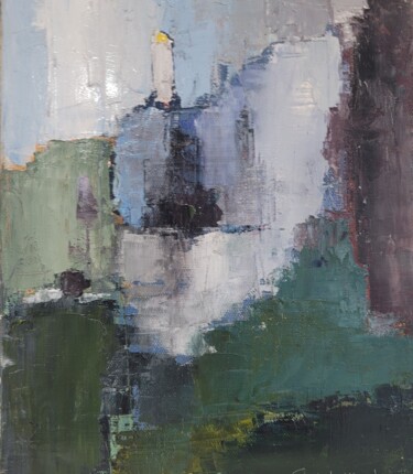 Peinture intitulée "Un Phare" par Jean-Luc Saint-Martin, Œuvre d'art originale, Huile Monté sur Panneau de bois