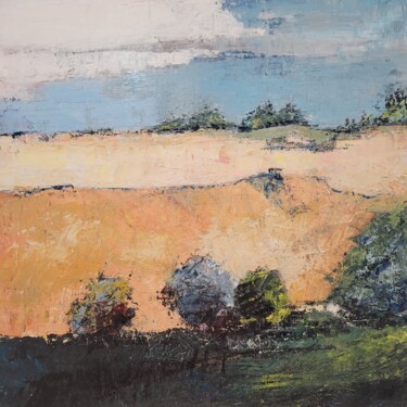 Peinture intitulée "Pente Douce" par Jean-Luc Saint-Martin, Œuvre d'art originale, Huile Monté sur Châssis en bois
