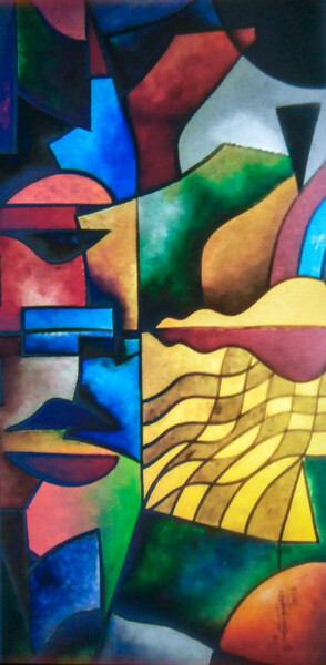 Painting titled "Retrospectiva AG001" by Antonio Guimaraes, Original Artwork, Acrylic