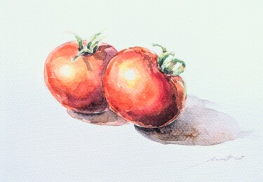 Картина под названием ""tomatoes"" - Yana Dulger, Подлинное произведение искусства, Акварель