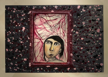 Dibujo titulada "Woman" por Dileda Girban, Obra de arte original, Acuarela