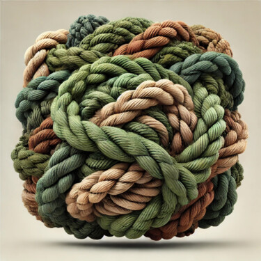 Braided Resilience: An Organic Tangle Digital Arts titled "Braided Resilience:…" by Alberto Capitani, Original Artwork, AI generated image