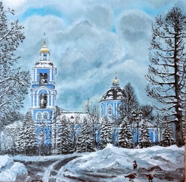 "Храм в Царицыно" başlıklı Tablo Наталия Русских tarafından, Orijinal sanat, Akrilik artwork_cat. üzerine monte edilmiş