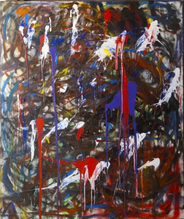 Painting titled "Angels" by Giulia De Martino, Original Artwork, Acrylic Mounted on Wood Stretcher frame