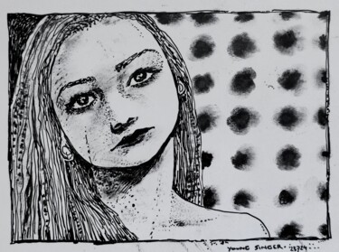 Dessin intitulée "Kerana imitator" par Milto Sideris, Œuvre d'art originale, Encre
