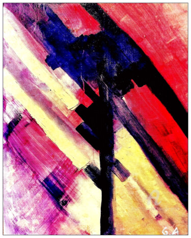 L'Étreinte des Heures mix medium Abstract Art