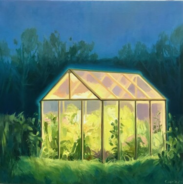 The Glass Garden Painting titled "The Glass Garden" by Elena Utkina, Original Artwork, Oil