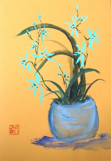 Grace of the Orchid #1 Malerei mit dem Titel "Grace of the Orchid…" von Galina Vasiljeva, Original-Kunstwerk, Acryl