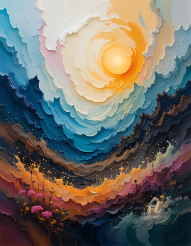 Digitale Kunst getiteld "Chromatic Harmony #…" door Skullvers3, Origineel Kunstwerk, 2D Digital Work