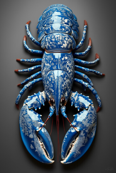 数字艺术 标题为“Delftware lobster 03” 由By Renzo, 原创艺术品, AI生成的图像