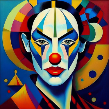 Digital Arts titled "CLOWN FATALE" by Jocya Cornier, Original Artwork, AI generated image