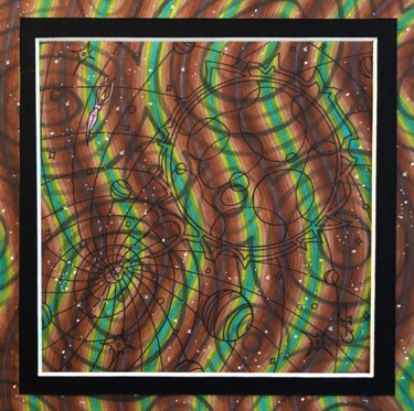 Drawing titled "(93) - union cosmiq…" by Vincent Gibert, Original Artwork, Marker