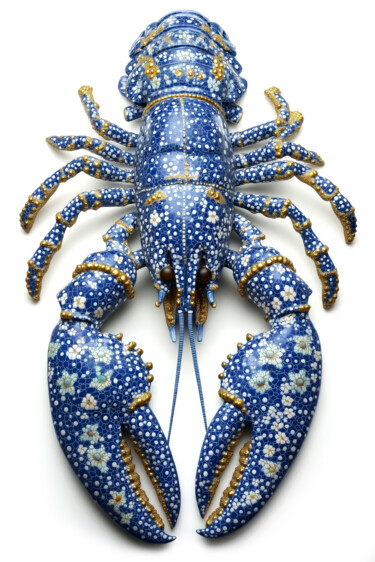 数字艺术 标题为“Delftware lobster w…” 由By Renzo, 原创艺术品, AI生成的图像