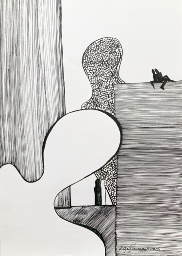 图画 标题为“Ordinary People. Ep…” 由Katerina Serebryanskaya, 原创艺术品, 墨