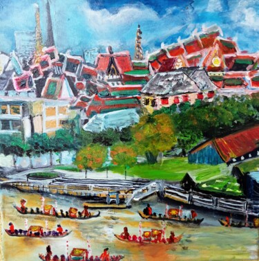 绘画 标题为“Tajlandia Bangkok” 由Krystyna Mościszko, 原创艺术品, 丙烯