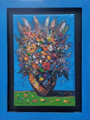 Colors in Bloom 绘画 标题为“Colors in Bloom” 由Aram Sevoyan, 原创艺术品, 油 安装在木质担架架上