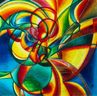 Painting titled "Pelote #20" by Anne Brigaud, Original Artwork, Pencil