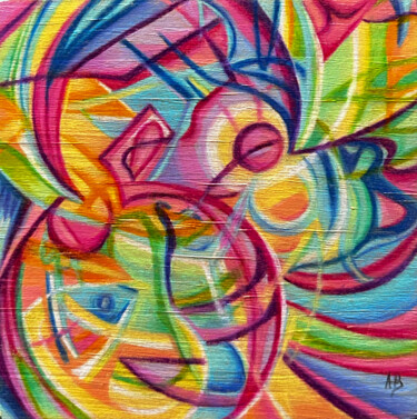 Painting titled "Pelote #21" by Anne Brigaud, Original Artwork, Pencil