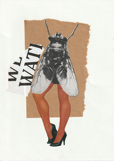 Collages intitulée "Flylady" par Miss Eclectic, Œuvre d'art originale, Collages