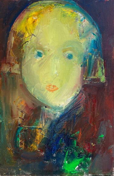 Lost in Thought 绘画 标题为“Lost in Thought” 由Mateos Sargsyan, 原创艺术品, 油 安装在木质担架架上