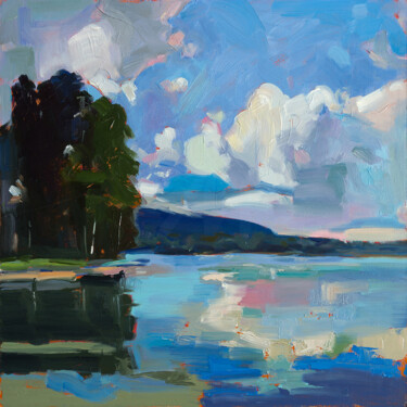Peinture intitulée "Summer landscape 7" par Daria Zavadenko, Œuvre d'art originale, Huile