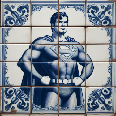 "Delfter Supermann" başlıklı Dijital Sanat Luc Best tarafından, Orijinal sanat, Dijital Kolaj