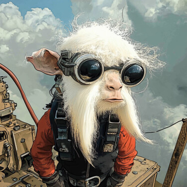 Digital Arts titled "Papy Cartoon" by Wawaï, Original Artwork, AI generated image