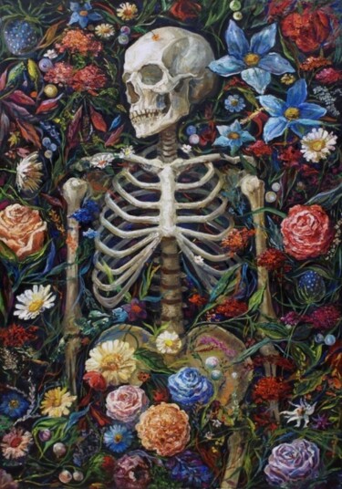 Painting titled "Time" by Larisa Semakova, Original Artwork, Oil