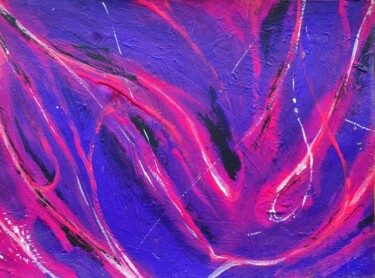 绘画 标题为“Purple music - II” 由Milto Sideris, 原创艺术品, 丙烯