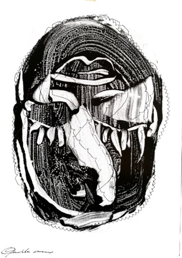 Ζωγραφική με τίτλο "Portrait 14/" από Massimo Quadrelli, Αυθεντικά έργα τέχνης, Ακρυλικό