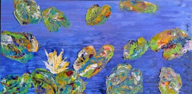 제목이 "nénuphar9"인 미술작품 Michel Poujol로, 원작, 기름