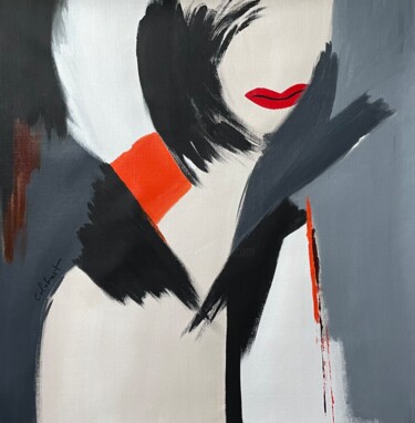 Peinture intitulée "Femme cachée" par Françoise Colobert, Œuvre d'art originale, Acrylique Monté sur Châssis en bois