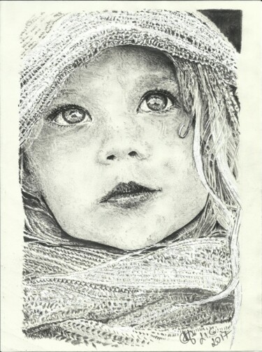 Drawing titled "Portrait based on t…" by Radan As, Original Artwork, Pencil