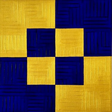 Schilderij getiteld "untitelt/ohne Titel…" door Barbara Danner, Origineel Kunstwerk, Acryl Gemonteerd op Frame voor houten b…