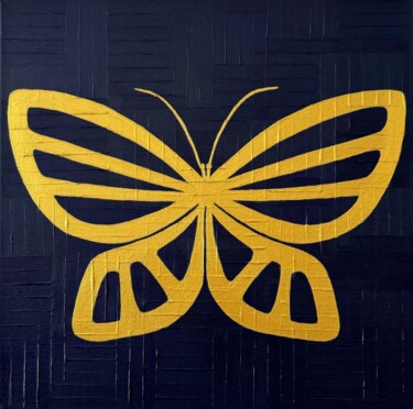绘画 标题为“Butterfly/Schmetter…” 由Barbara Danner, 原创艺术品, 丙烯 安装在木质担架架上