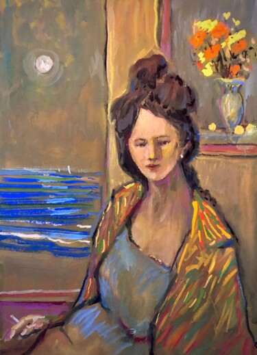 绘画 标题为“WOMEN BY THE SEA” 由Richard Flynn Flynn, 原创艺术品, 水粉