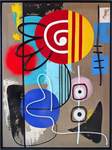 Peinture intitulée "ABSTRAIT 97X130" par Muriel Matt, Œuvre d'art originale, Acrylique Monté sur Châssis en bois