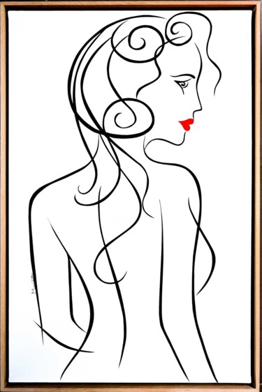 Peinture intitulée "WOMAN 65X100" par Muriel Matt, Œuvre d'art originale, Acrylique Monté sur Châssis en bois