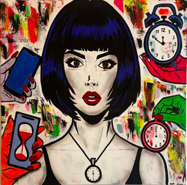 「Pression sociale」というタイトルの絵画 Maccioni Loredanaによって, オリジナルのアートワーク, アクリル ウッドストレッチャーフレームにマウント
